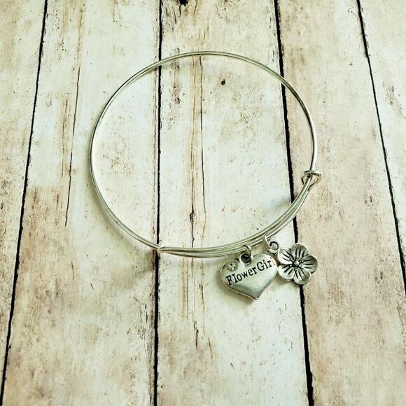 Be My Flower Girl Bracelet, Wedding Party Jewelry - Picture 9 of 10